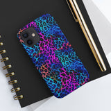 Tough Phone Cases - Neon Leopard Print