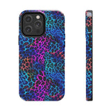 Tough Phone Cases - Neon Leopard Print